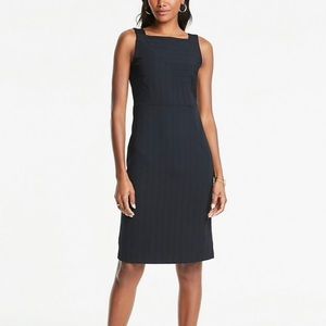 Striped Ponte Square Neck Sheath dress.